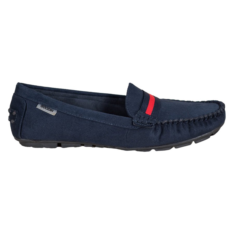 Goodin Mocassini in camoscio con cintura blu
