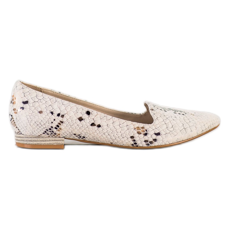 Goodin Ballerina con stampa serpente beige