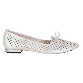 Goodin Eleganti ballerine traforate grigio