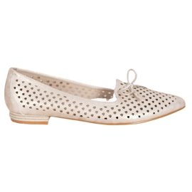 Goodin Eleganti ballerine traforate d'oro