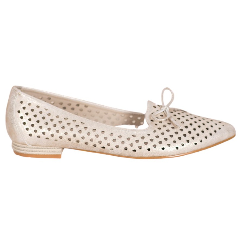 Goodin Eleganti ballerine traforate d'oro