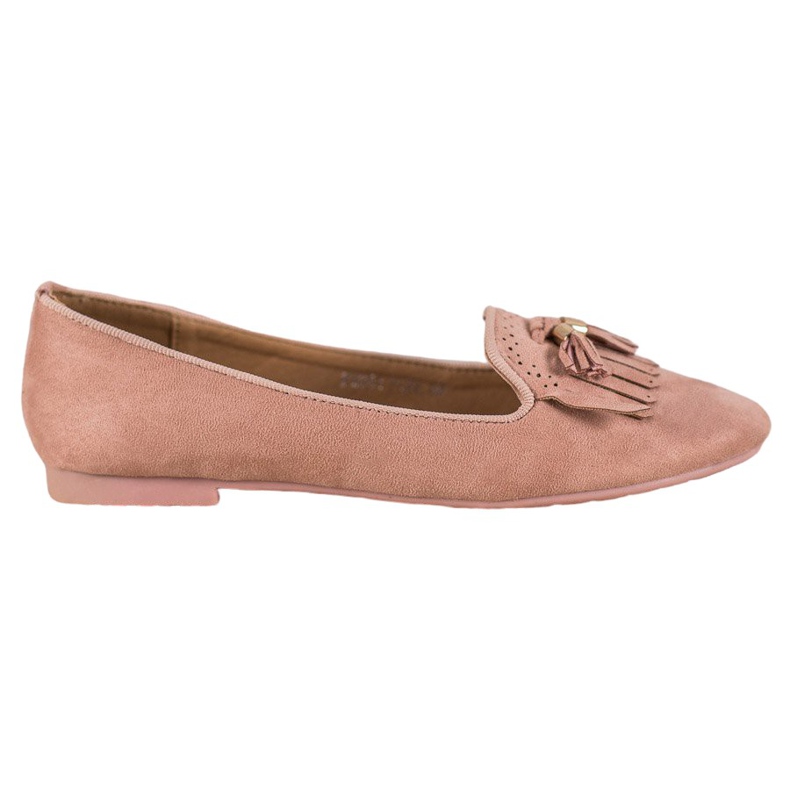 Fama Signori in pelle scamosciata con frange rosa
