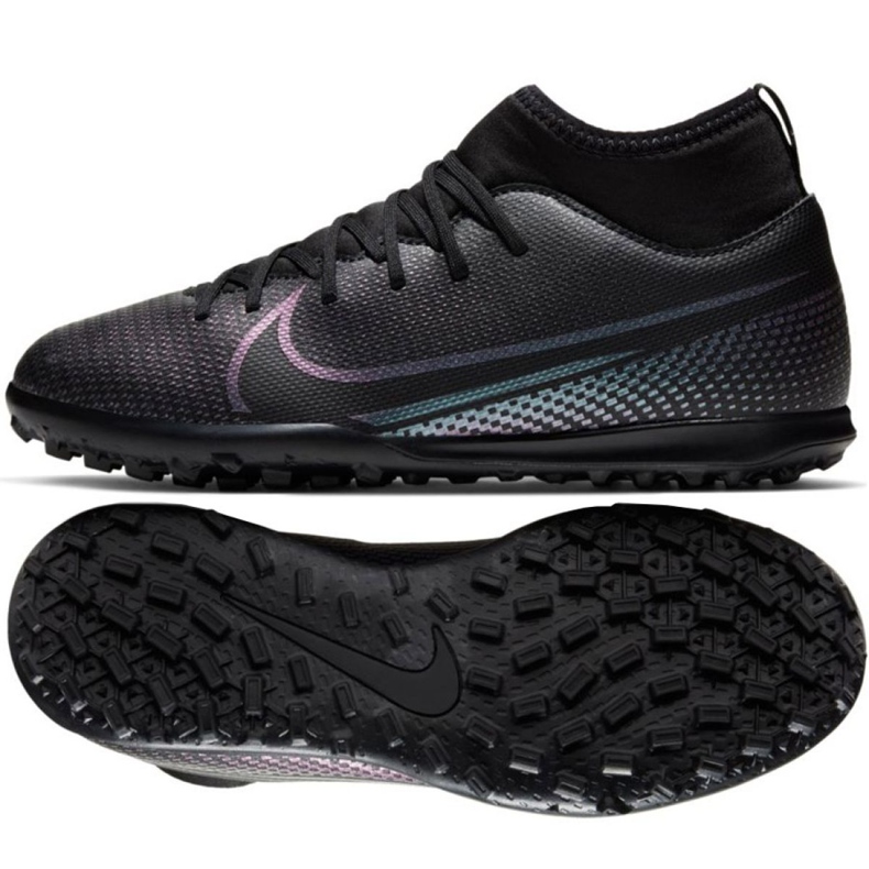 Nike Mercurial Superfly 7 Club Tf Jr AT8156-010 scarpe da calcio multicolore nero