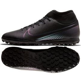 Nike Mercurial Superfly 7 Club Tf M AT7980-010 scarpe da calcio nero nero