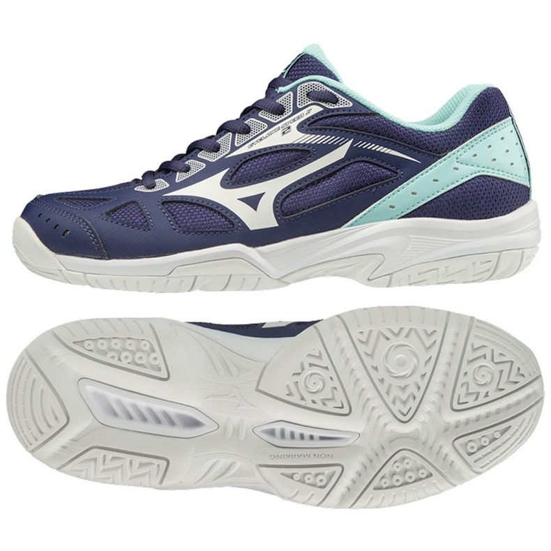 Scarpe da pallavolo Mizuno Cyclone Speed ​​2 Jr V1GD191015 multicolore blu navy