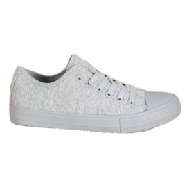 SHELOVET Sneakers in tessuto grigio