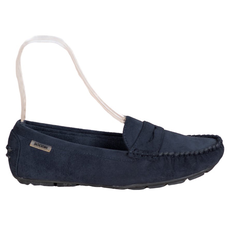 Goodin Mocassini classici in tessuto blu navy