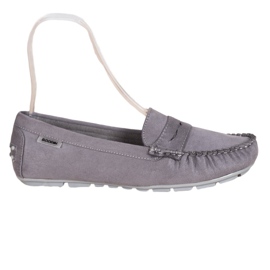 Goodin Mocassini classici in tessuto grigio