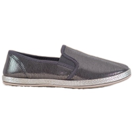 SHELOVET Scarpe Slip On lucide grigio