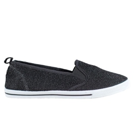 SHELOVET Scarpe Slip-on Con Glitter nero