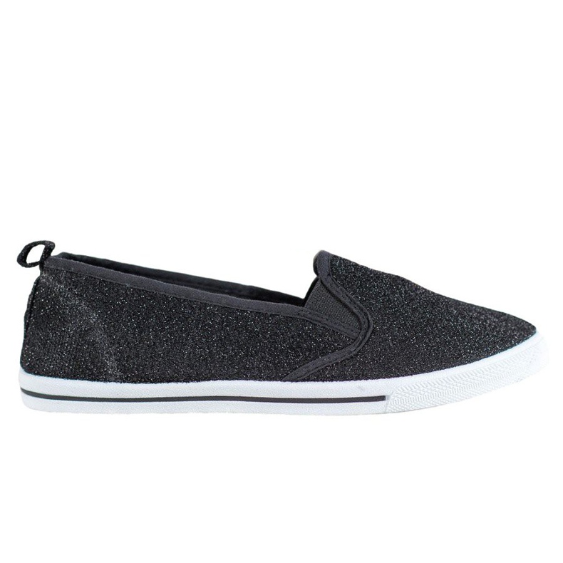 SHELOVET Scarpe Slip-on Con Glitter nero