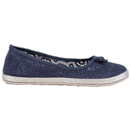 SHELOVET Ballerine traforate blu