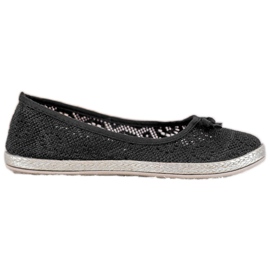 SHELOVET Ballerine traforate nero