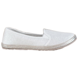 SHELOVET Comode scarpe slip-on bianca