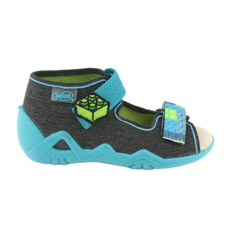 Scarpe da bambino Befado gialle 350P006 blu grigio
