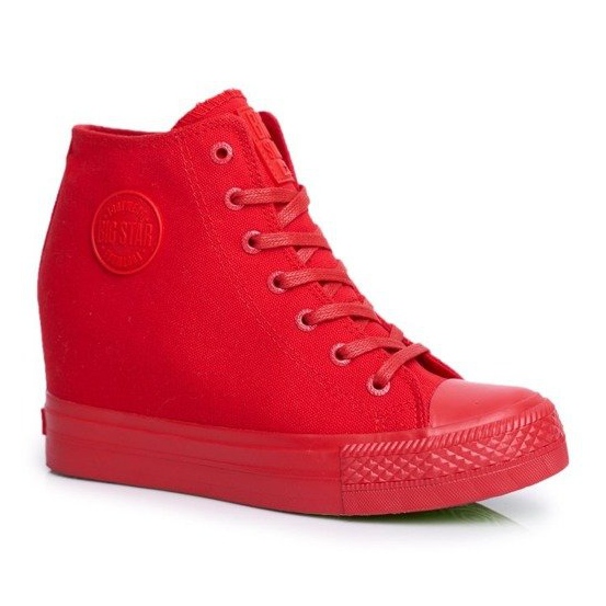 Sneakers rosse sulla piattaforma Big Star FF274A193 rosso