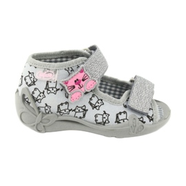 Scarpe per bambini Befado 242P102 rosa argento grigio