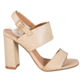 Small Swan Sandali Con Motivo marrone