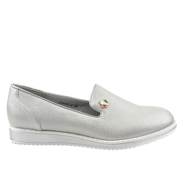 Slip on argento con zeppa ZQ635-2 grigio