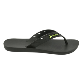 Black and Green Men's Flipflops Rider 11573 nero