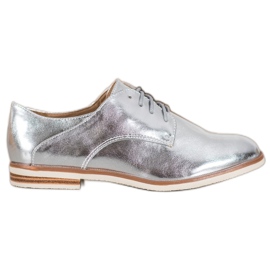 SHELOVET Scarpe argento con ecopelle grigio