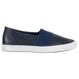 Bona Scarpe da ginnastica senza lacci blu