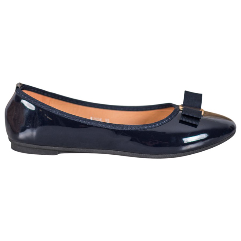 Fama Ballerina Laccata Con Fiocco blu navy