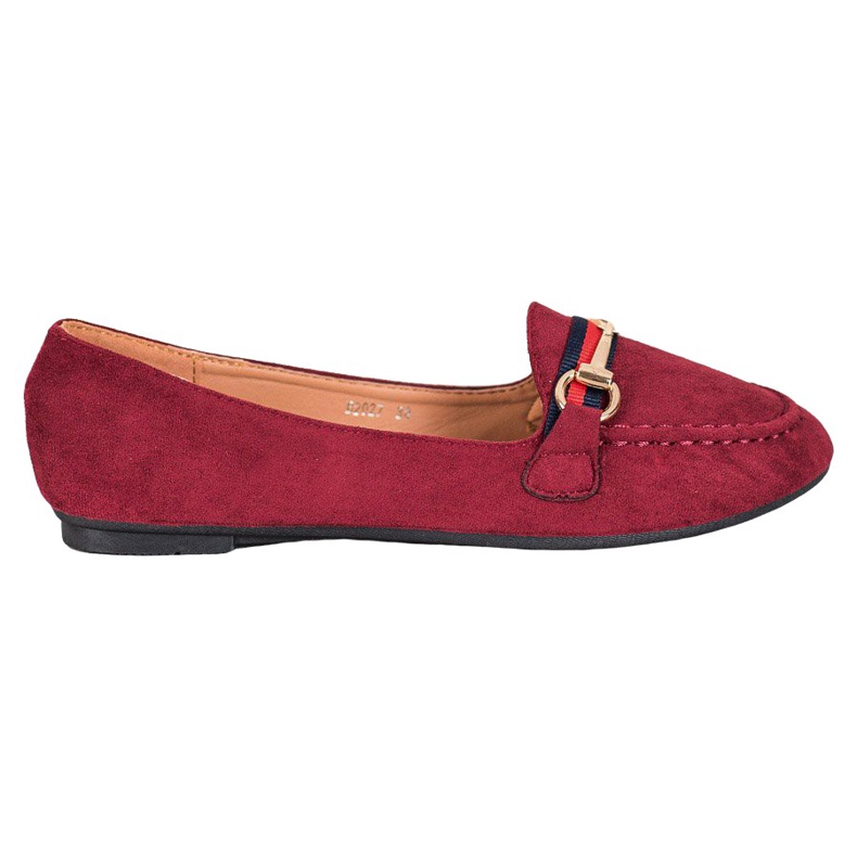 Fama Signori in pelle scamosciata con ornamento rosso