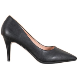 SHELOVET Tacchi alti eleganti con ecopelle nero