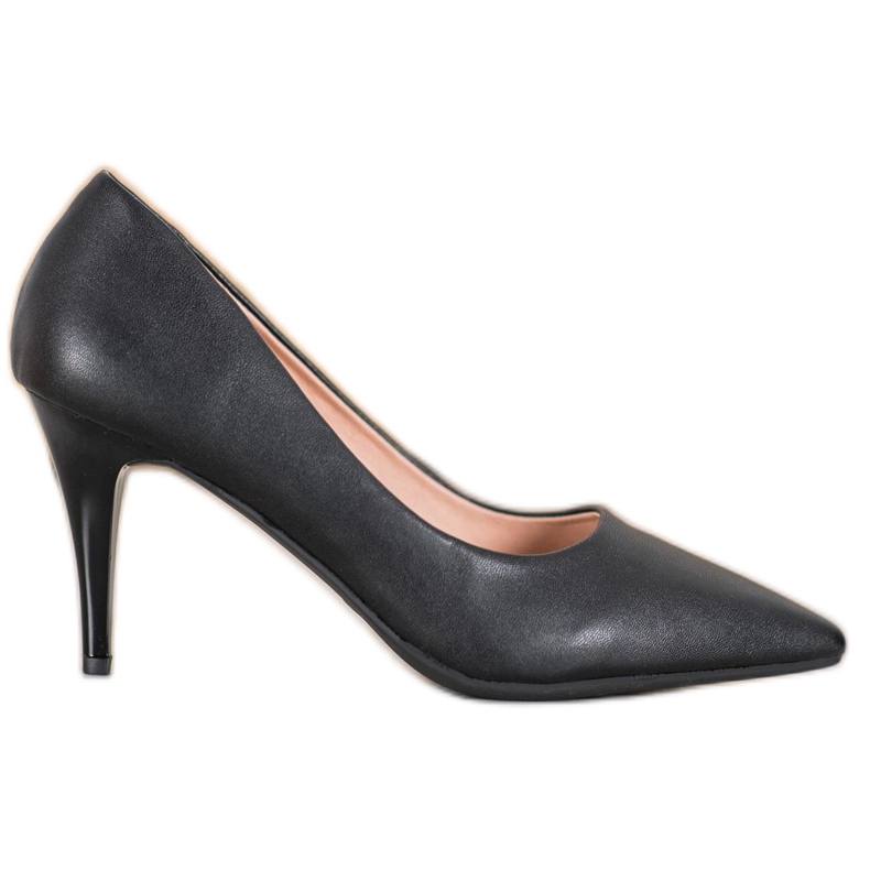 SHELOVET Tacchi alti eleganti con ecopelle nero