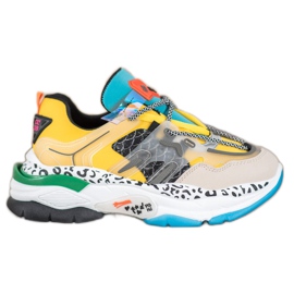 Seastar Scarpe da ginnastica alla moda multicolore giallo