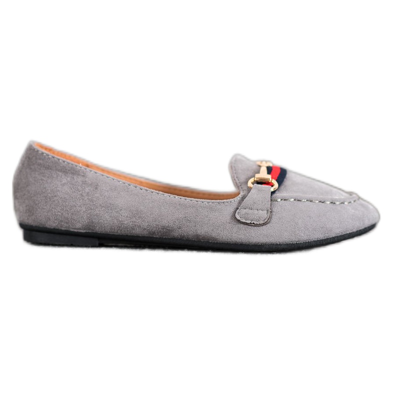 Fama Signori in pelle scamosciata con ornamento grigio