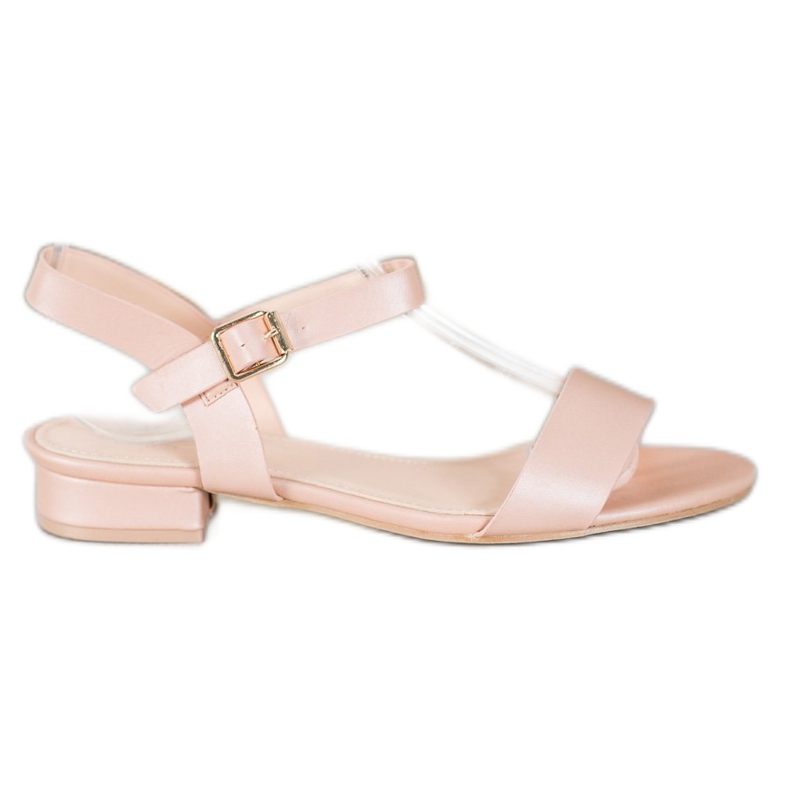 Small Swan Sandali con tacco basso rosa