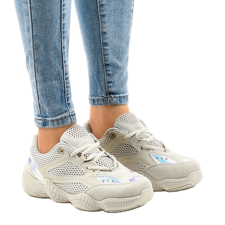 Scarpe da ginnastica beige MS522-8