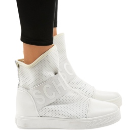 Sneakers bianche in lycra SJ1730-2 bianco
