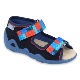 Scarpe da bambino Befado gialle 350P010 blu navy