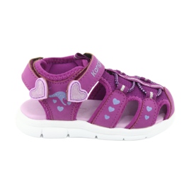 KangaRoos Sandali ragazze con cuori Canguri 02035 viola rosa grigio