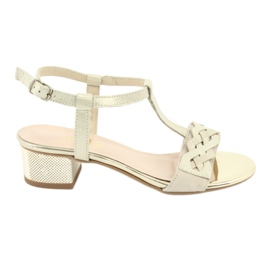 Sandali da donna Gamis 3936 beige / oro
