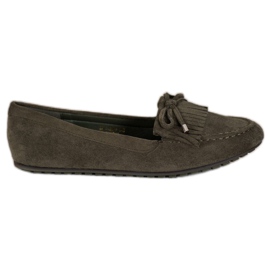 Ideal Shoes Stivali Scamosciati Con Frange verde