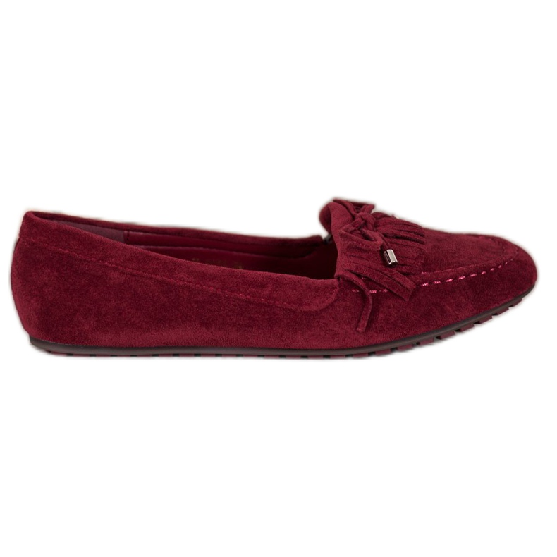 Ideal Shoes Stivali Scamosciati Con Frange rosso