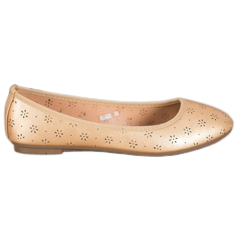 Fama Ballerine con motivo traforato d'oro