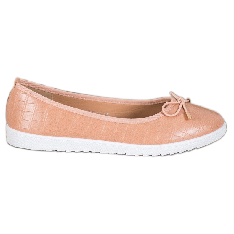 SHELOVET Ballerine in ecopelle marrone