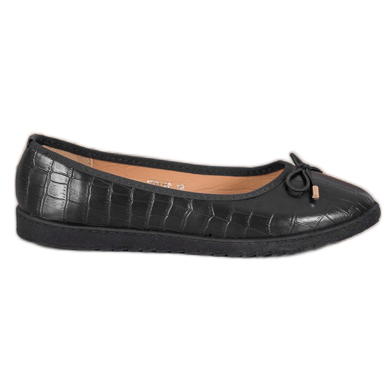 SHELOVET Ballerine in ecopelle nero