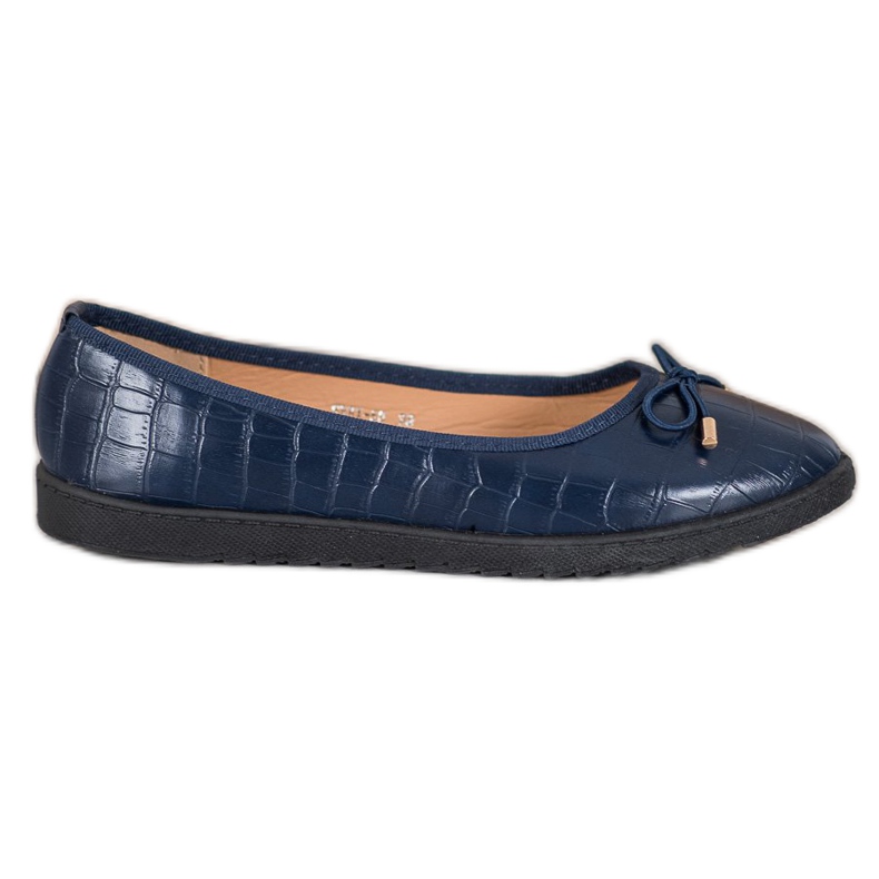 SHELOVET Ballerine in ecopelle blu