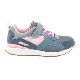 Scarpe sportive blu American Club BS12 rosa grigio