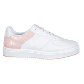 SHELOVET Scarpe alla moda sulla piattaforma bianca rosa