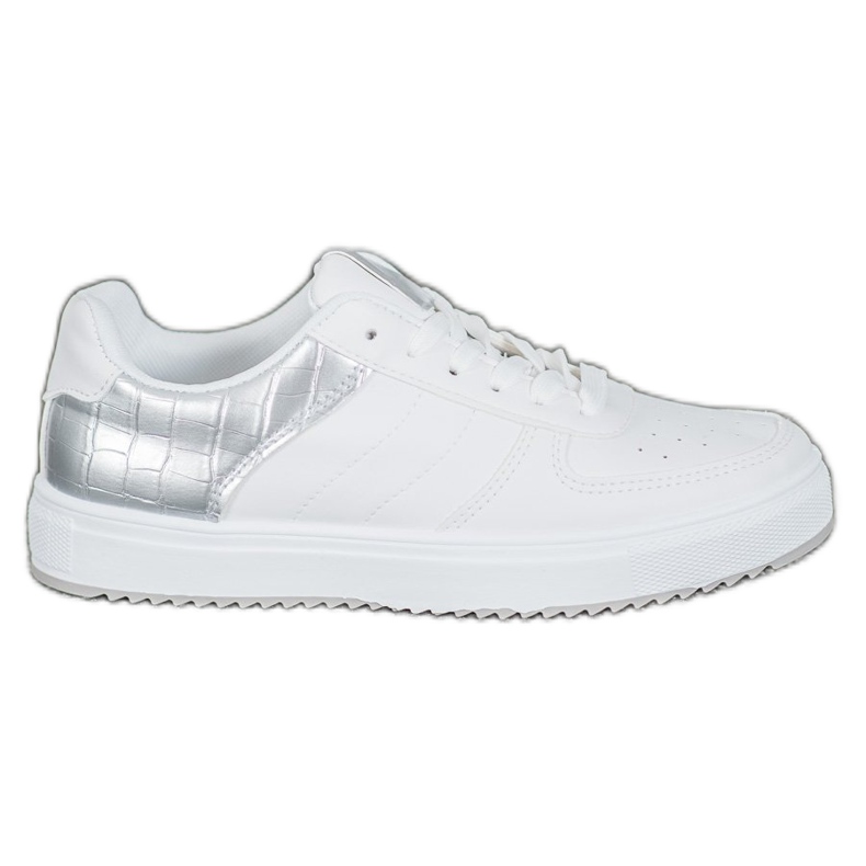 SHELOVET Scarpe alla moda sulla piattaforma bianca grigio