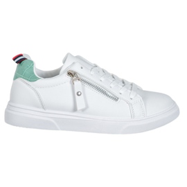 SHELOVET Scarpe sportive con cerniera decorativa bianco