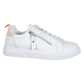 SHELOVET Scarpe sportive con cerniera decorativa bianca