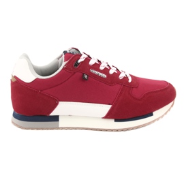 Sneakers leggere American Club RH12 bianco marrone rosso
